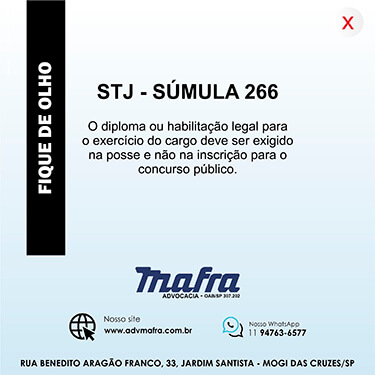 STJ - Súmula 266
